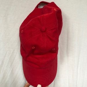 Red baseball cap
